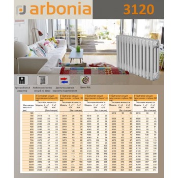 Стальной трубчатый радиатор Arbonia 3120