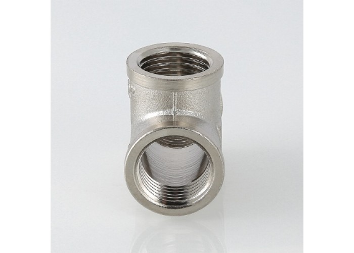 Тройник VALTEC 1/2 внутренняя, никелированная латунь
