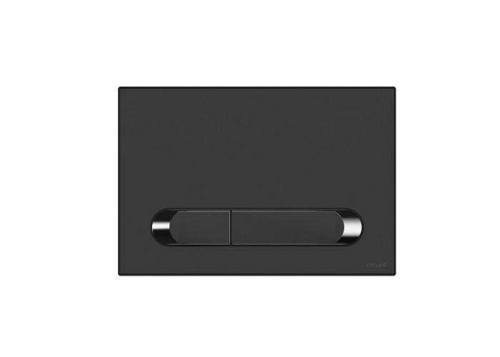 Кнопка смыва Cersanit ESTETICA для LINK PRO/VECTOR/LINK/HI-TEC пластик черный матовый с рамкой хром