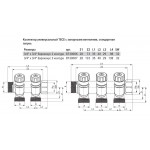 Коллектор TECE универсальный с запорными вентилями 3/4х3/4ЕК 3 контура