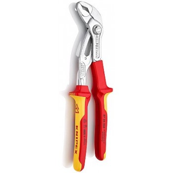 Переставные клещи KNIPEX COBRA , VDE, 50 мм (2 ), под ключ 46 мм, 250 мм, диэлектрические, хром, 2К ручки