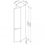 Шкаф-колонна AM.PM Gem S M91CSR0306GM, напольный, правый, 30 см, графит матовый
