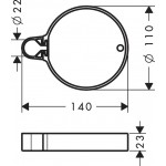 Мыльница для душевой штанги Hansgrohe Cassetta C 28678000