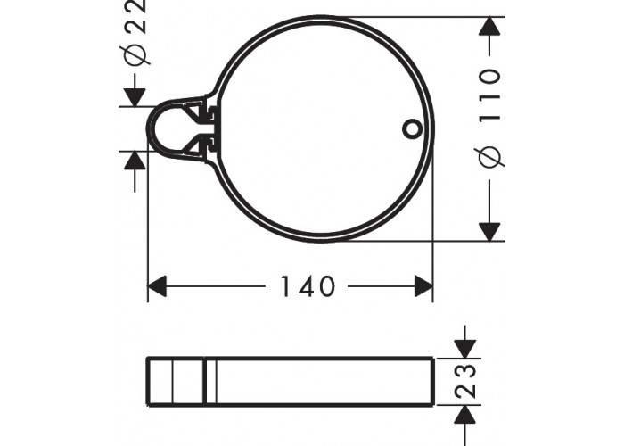 Мыльница для душевой штанги Hansgrohe Cassetta C 28678000