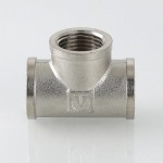Тройник VALTEC 1/2 внутренняя, никелированная латунь
