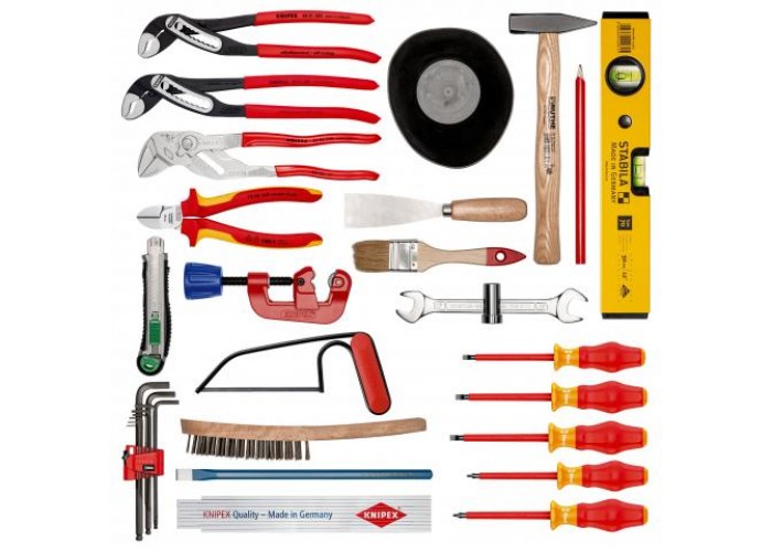 Набор инструментов KNIPEX BIG Basic Move Plumbing чемодан инструментальный для сантехники, 31 пр.