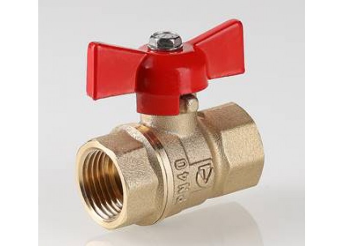 Кран шаровый VALTEC СТАНДАРТ, рукоятка бабочка 1/2, вн.-вн. (PN40)