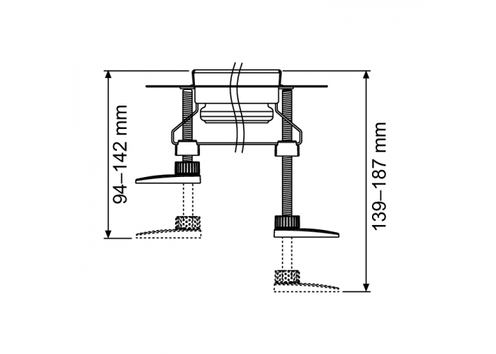Комплект опор TECE TECEdrainline, 4 x 94 -142 мм