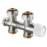 Узел нижнего подключения Oventrop Multiblock T 3/4 прямой, с преднастройкой