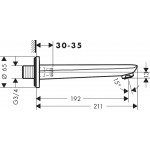 Излив для ванны Hansgrohe Novus 71320000