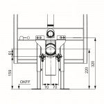 Монтажный комплект TECE TECEone для модуля TECEconstruct со смывным бачком Octa, 8 см