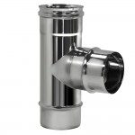 Тройник Вулкан VHR d80, 90 град., AISI 321 (матовая)