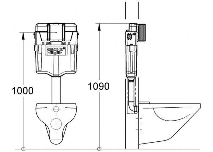 Смывной бачок скрытого монтажа Grohe GD2 38661000