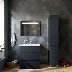 Шкаф-колонна AM.PM Gem S M91CSR0306GM, напольный, правый, 30 см, графит матовый