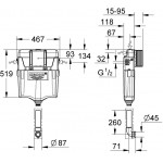 Смывной бачок скрытого монтажа Grohe GD2 38661000