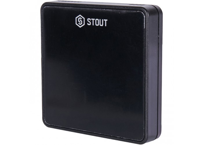 Датчик комнатной температуры Stout C-8r беспроводной, черный (STE-0101-008011)
