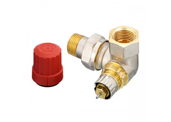 Клапан терморегулирующий Danfoss радиаторный RTR-N, Ду15, 1/2 , угловой трехосевой левый, никелированный