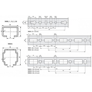 Профиль монтажный Walraven BIS RapidRail WM35 - 38 х 40 х 2,00, L=2000 мм (хлыст)