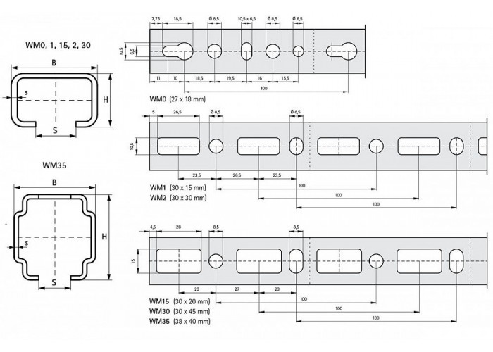 Профиль монтажный Walraven BIS RapidRail WM35 - 38 х 40 х 2,00, L=2000 мм (хлыст)