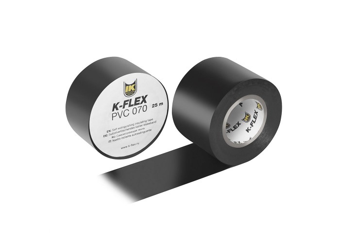 Лента самоклеящаяся K-FLEX 050-025 PVC AT 070, черная