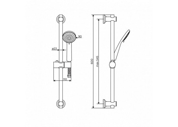 Душевой гарнитур Dorff Logic D0103000SS