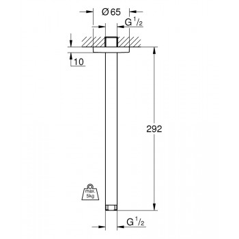Кронштейн для верхнего душа Grohe Rainshower 28497000