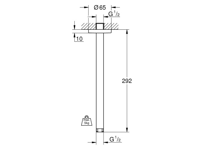 Кронштейн для верхнего душа Grohe Rainshower 28497000