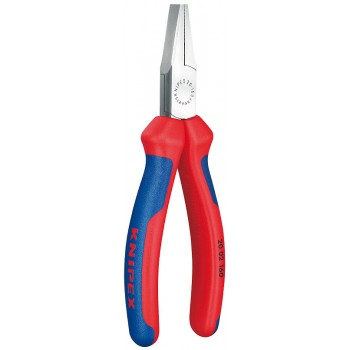 Плоскогубцы KNIPEX тупоносые, рифлённые губки 28 мм, 140 мм, чёрные, 2К ручки