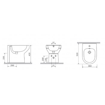 Биде AM.PM Spirit 2.0 C703111WH Биде AM.PM Spirit 2.0 C703111WH
