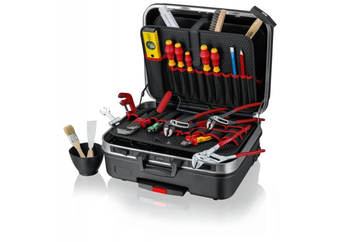 Набор инструментов KNIPEX BIG Basic Move Plumbing чемодан инструментальный для сантехники, 31 пр.