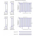 Стальной трубчатый радиатор отопления КЗТО Гармония С25 1, однотрубный, 300 6 секций