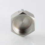 Заглушка VALTEC с ушком для пломбировки 1/2 дюйма ВР, никелированная латунь