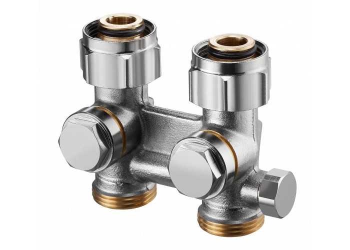 Узел нижнего подключения Oventrop Мultiflex F ZBU 3/4 прямой, с преднастройкой