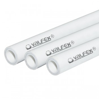 Труба полипропиленовая Valfex PP-R белая армированная ALUMINIUM SDR 6 PN25, 40х6,7