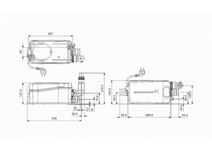 Канализационная установка Grundfos Sololift2 D-2