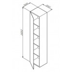 Шкаф-колонна AM.PM Spirit 2.0 M70ACHML0356WG подвесной, 35 см, белый