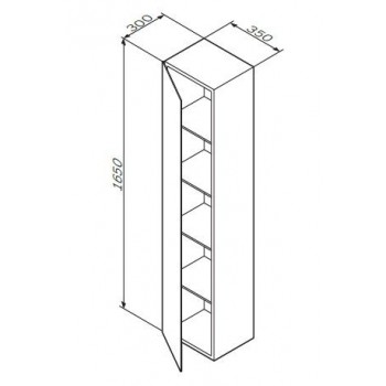 Шкаф-колонна AM.PM Spirit 2.0 M70ACHML0356WG подвесной, 35 см, белый