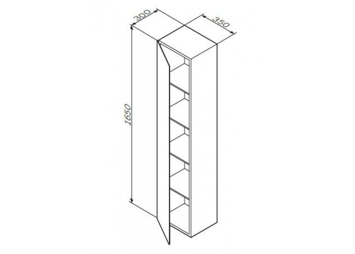 Шкаф-колонна AM.PM Spirit 2.0 M70ACHML0356WG подвесной, 35 см, белый