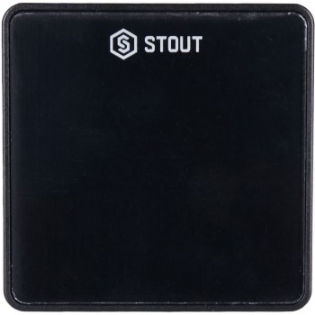 Датчик комнатной температуры Stout C-8r беспроводной, черный (STE-0101-008011)
