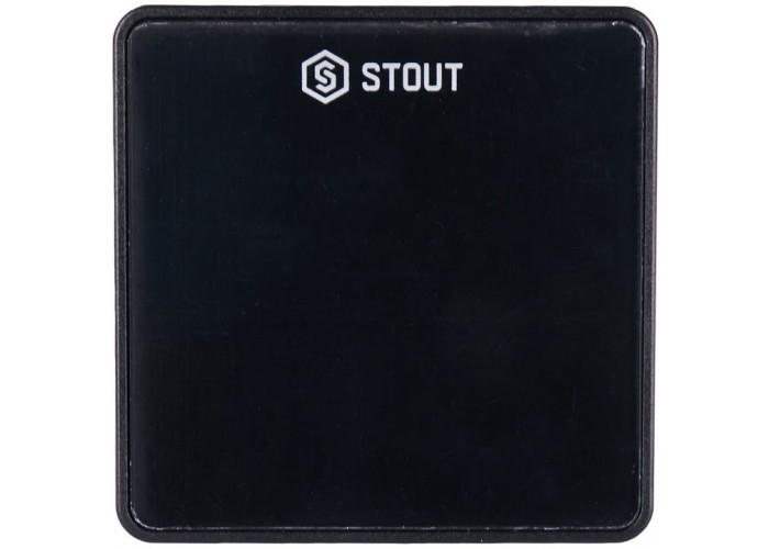 Датчик комнатной температуры Stout C-8r беспроводной, черный (STE-0101-008011)