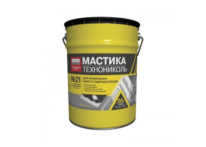 Мастика Технониколь БПХ кровельная битумно-полимерная №21, 20 кг
