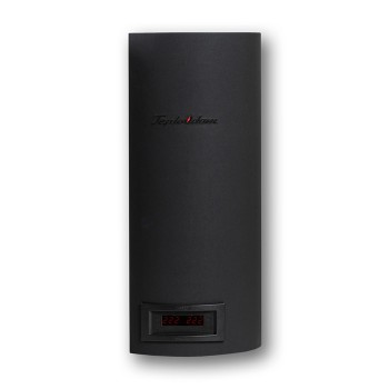 Электрический котёл отопления одноконтурный настенный Бастион Teplodom i-TRM SILVER StS - 12 с отделкой лицевой панели экокожей, цвет - черный