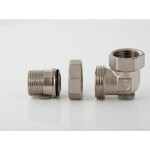 Сгон VALTEC угловой разъемный 1/2 внутренняя-наружная резьба, 90 градусов, никелированная латунь