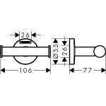 Крючок двойной Hansgrohe Logis Universal 41725000