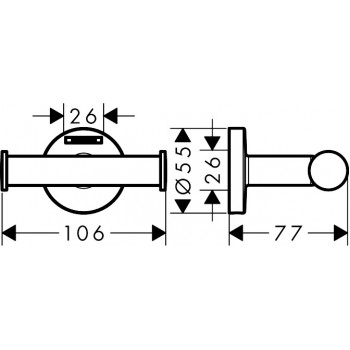 Крючок двойной Hansgrohe Logis Universal 41725000