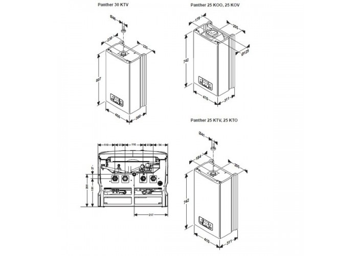 Настенный газовый одноконтурный котёл Protherm Пантера 25 KOO