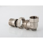 Сгон VALTEC угловой разъемный 1/2 внутренняя-наружная резьба, 90 градусов, никелированная латунь