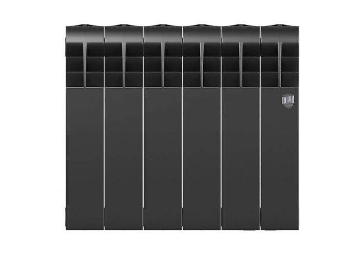 Биметаллический секционный радиатор отопления Royal Thermo Biliner 350 / Noire Sable / 6 секций