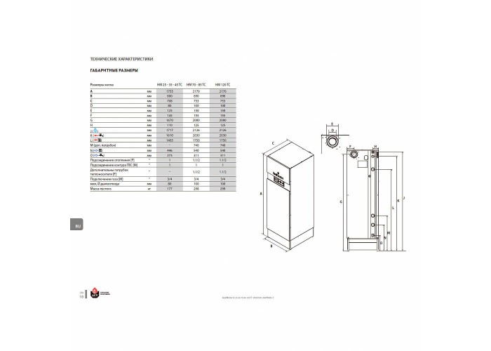 Напольный газовый котел отопления ACV HeatMaster 120 TC двухконтурный