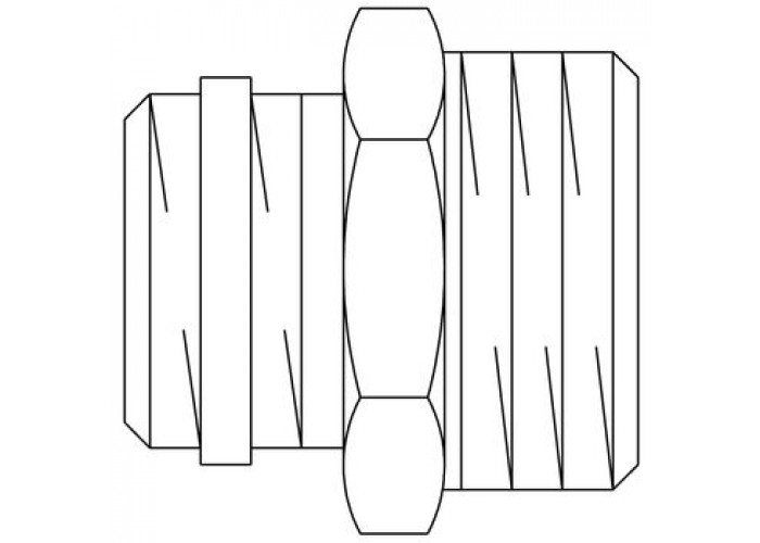 Переходник-ниппель Oventrop 1/2 x 3/4, с самоуплотнением
